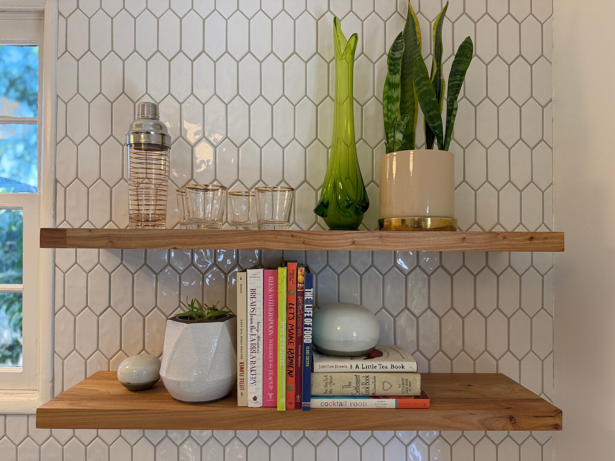 Solid wood floating shelves - 2101 Laverna Ave