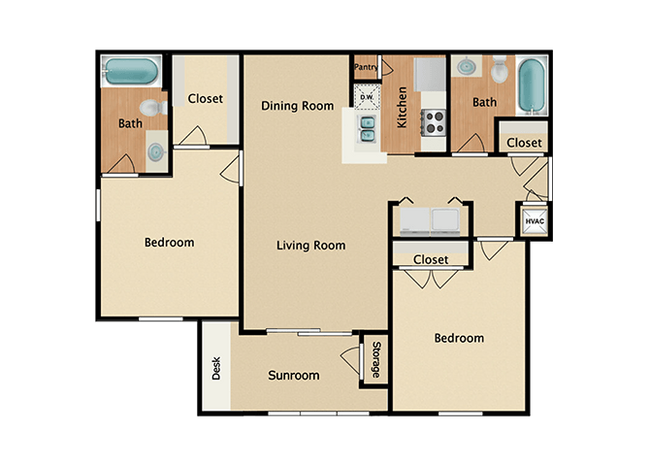 Floorplan - Creekside Apartment Homes