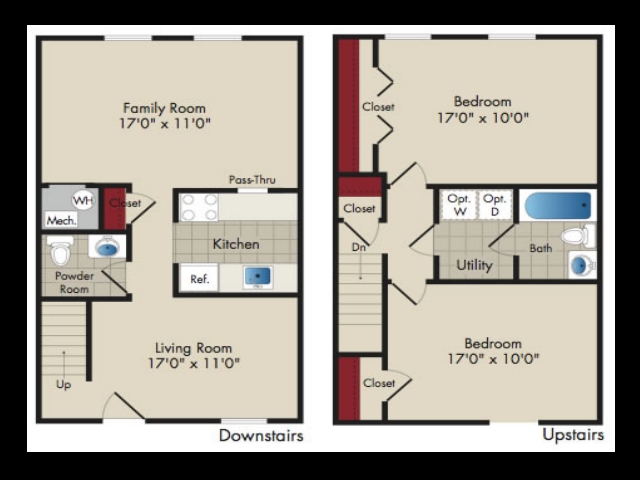 2 Bedroom/1.5 Bath Townhome - Spark Waldorf