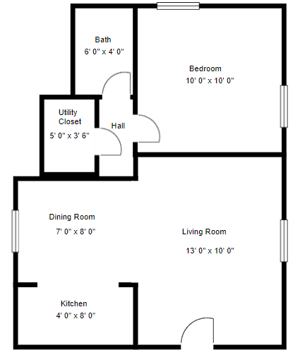 1 Bed/1 Bath - City View Apartments