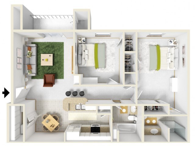 Floorplan - Tall Grass Apartments