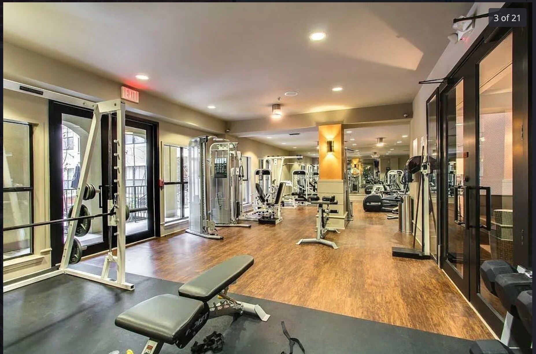 24 hour Full stocked Gym with everything one needs. - 1803 Broadway