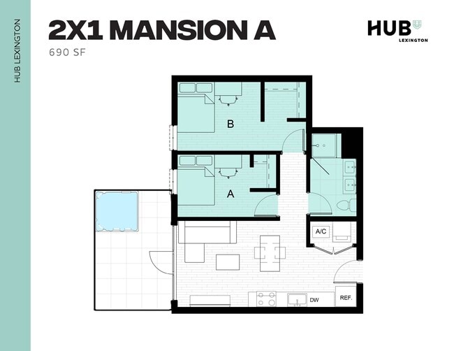 2x1 Mansion A - Hub Lexington Upper