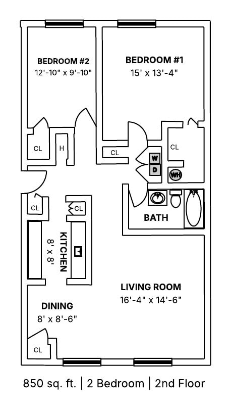 Floorplan - Will-O-Hill Apartments