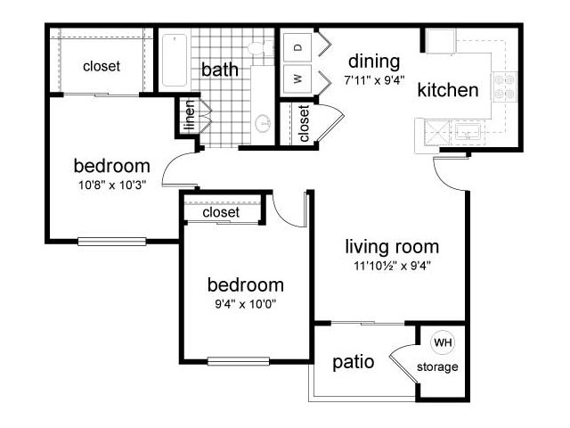 2BR/1BA - Cypress Point Retirement Community