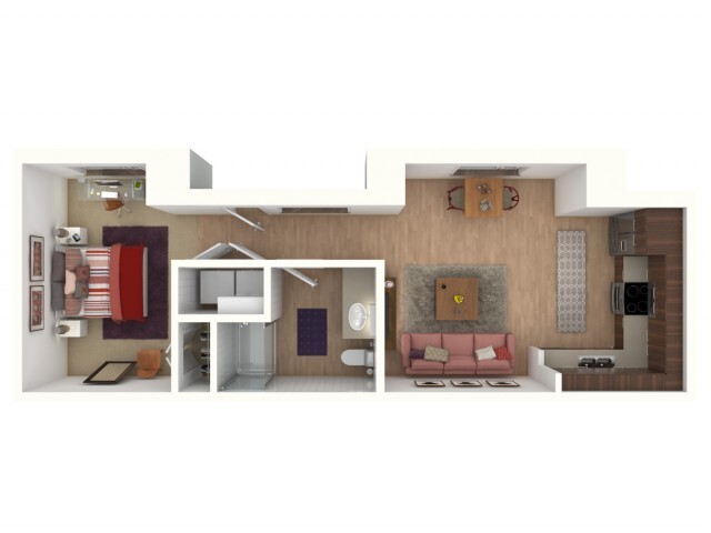 A4 - floor plan w/furniture display - Northside Apartments