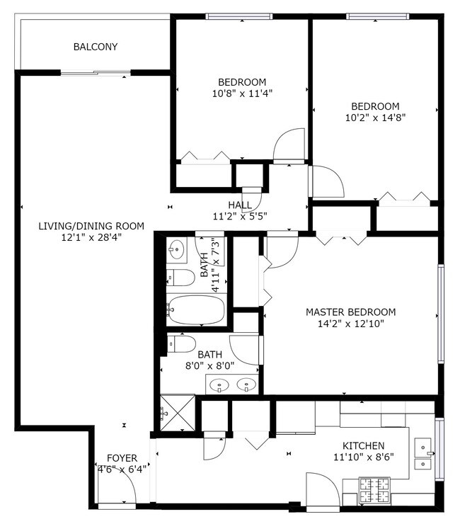 Model 1A Floor Plan - 8350 Kimball Ave