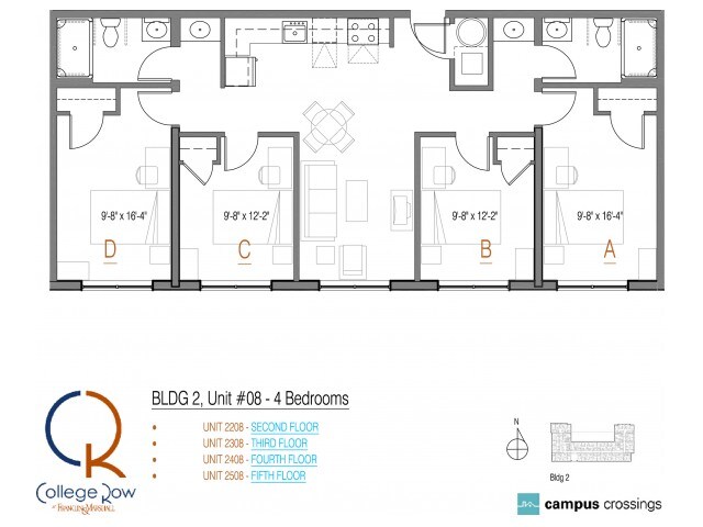 4 Bedroom - Campus Crossings at College Row