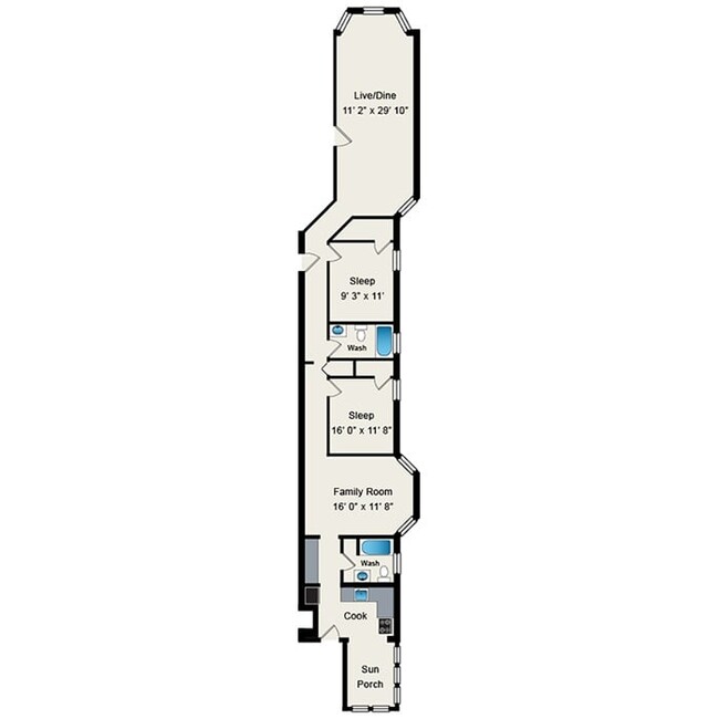 Floorplan - 429 W Melrose Apartments