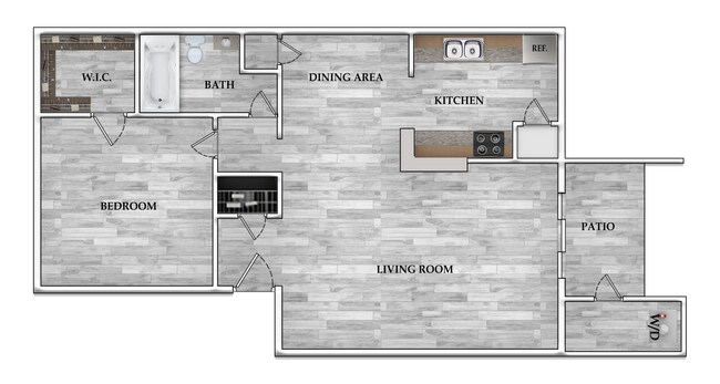 614 sf - Serena Grove 3 Apartments