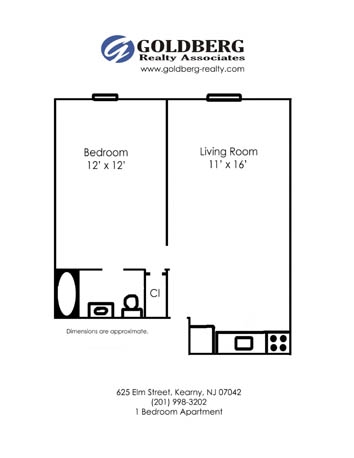 1BR/1BA - 625 Elm Street Apartments