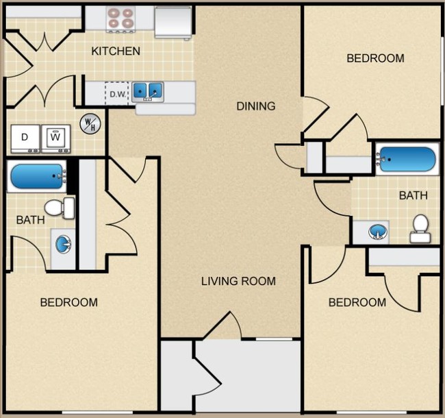 Floorplan - Woodcrest Apartments