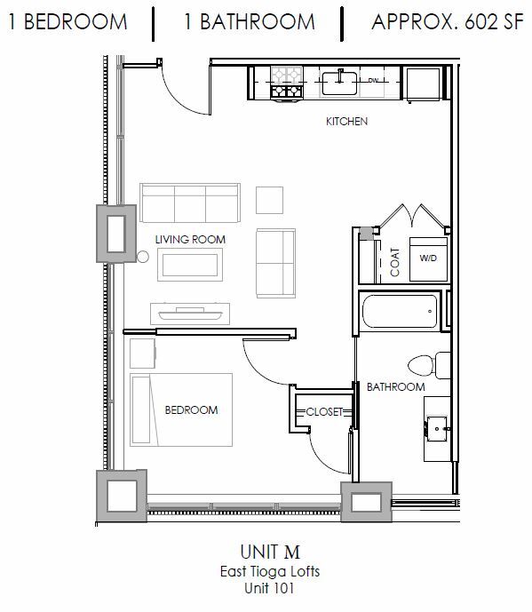 Floorplan - East Tioga Lofts