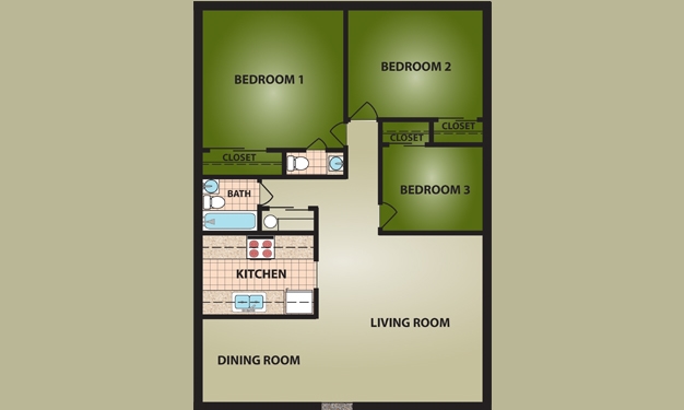 Floorplan - Forest Glade Apartments