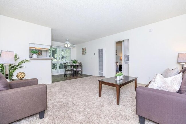 Spacious living room at the Riverview Apartments - The Riverview