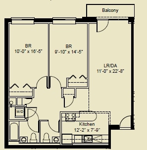 2BR/1.5BA - The Melody
