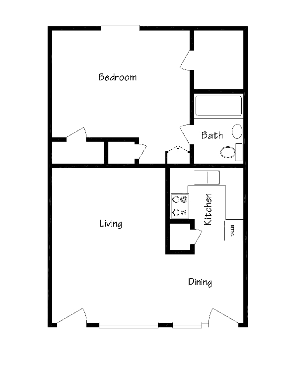 1BR/1BA - Colonial Apartments