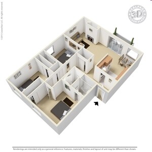 3BR/2BA - The Edison