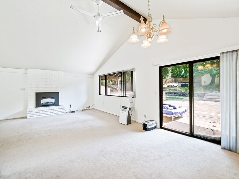 Living Room, Dining Room looking out to deck - 9316 SW 8th Dr