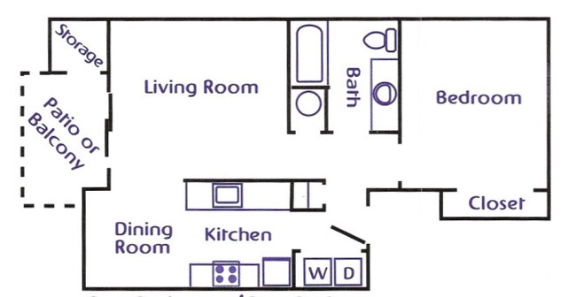 1BR/1BA - Boulder Creek Apartments