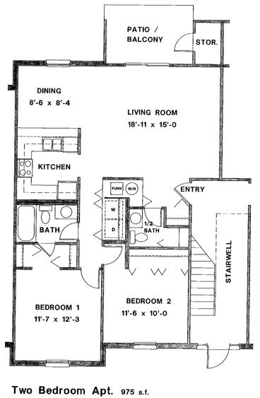 2BR/2BA - Water Dance Apartments