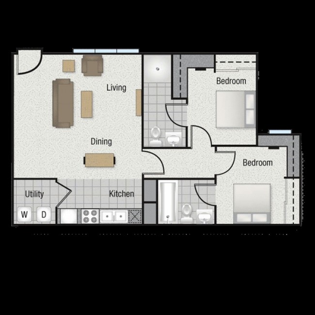 2BR/2BA - The Leonard