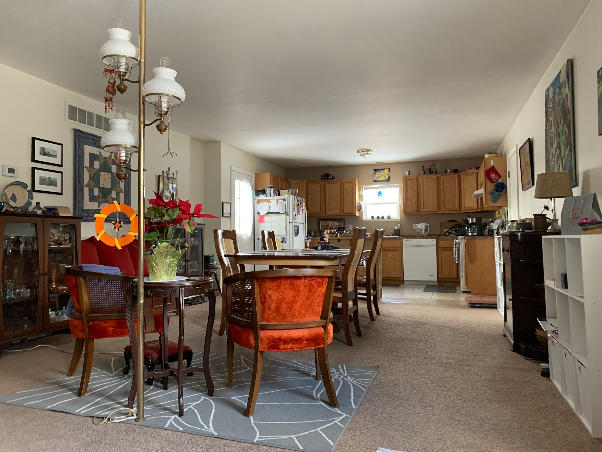 Living room and dining room view from front door - 108 Heidi Ct
