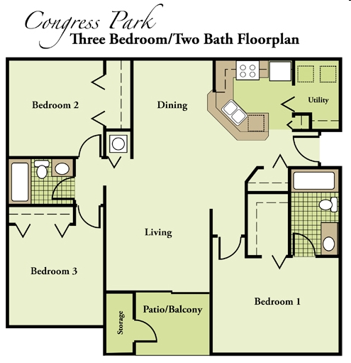 3BR/2BA - Congress Park