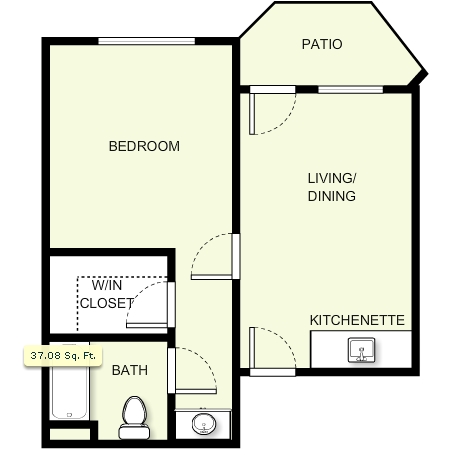 1BR/1BA - The Fairmont Independent Senior Living