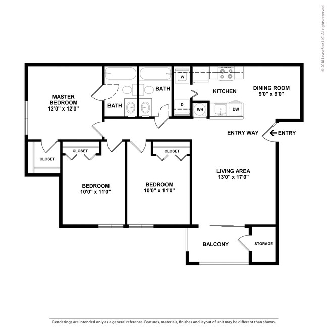 Rosewood: Beds - 3: Baths - 2: SqFt Range - 1117 to 1117 - The Crossings At Indian Run