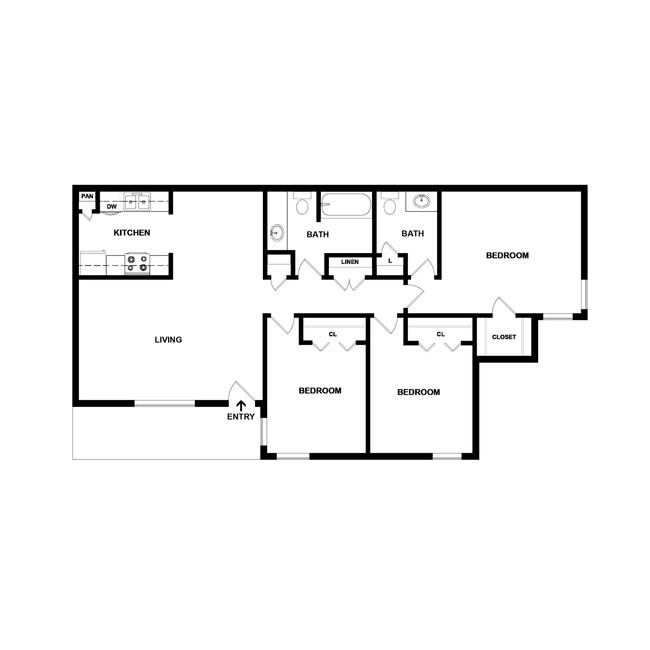 Floorplan - Lakeshore Villa Apartments