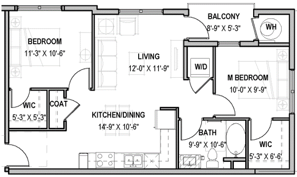 Floorplan - St Mark Village Apartments