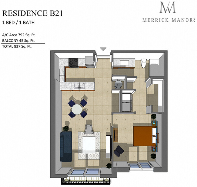 Floorplan - Merrick Manor Condominium