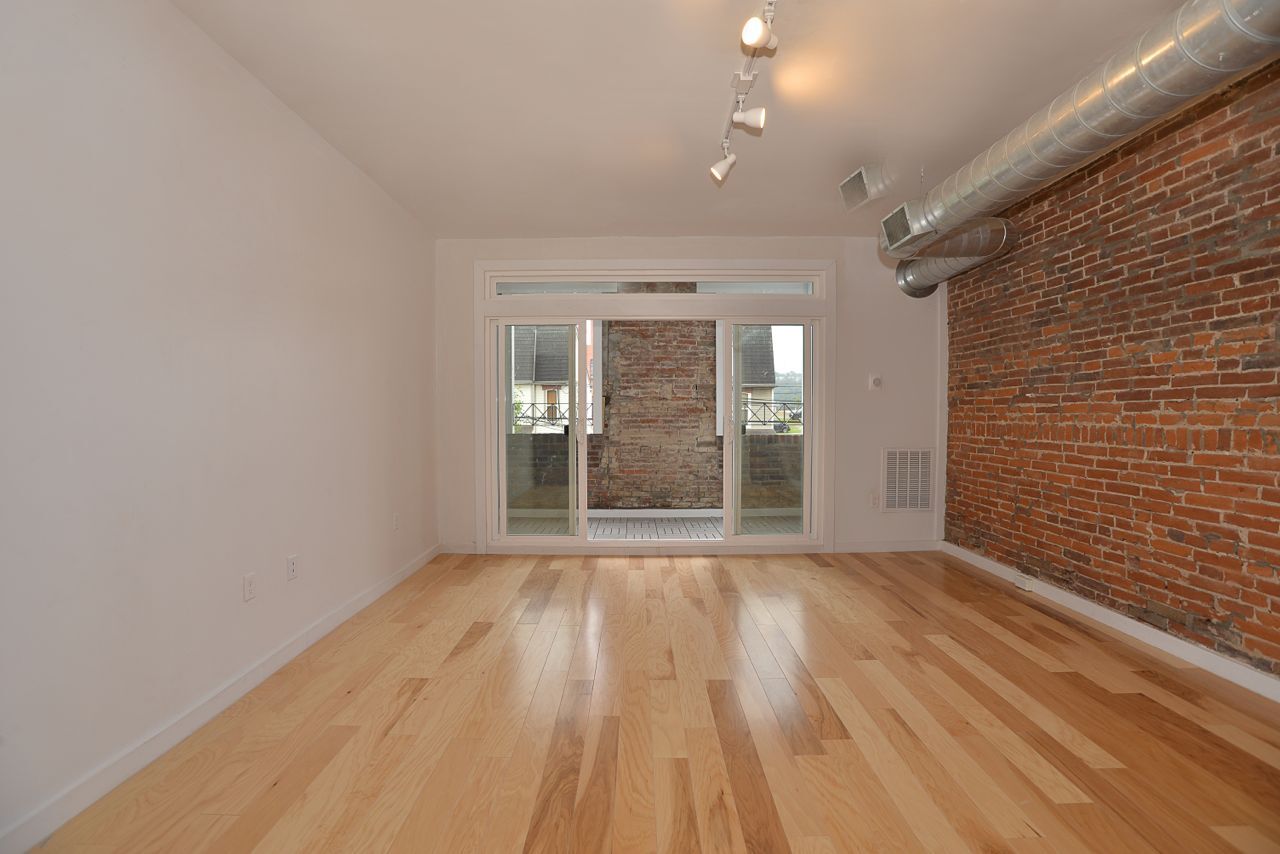 Living room and private terrace - 1715 Locust St