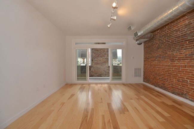 Living room and private terrace - 1715 Locust St