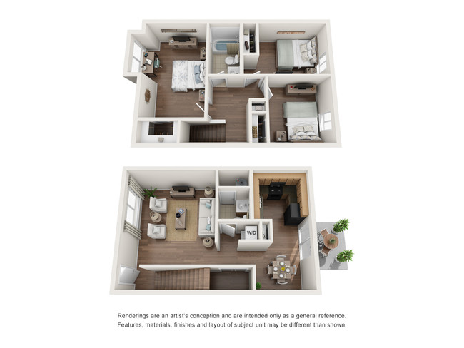 Floorplan - Buckroe Pointe Apartment Townhomes