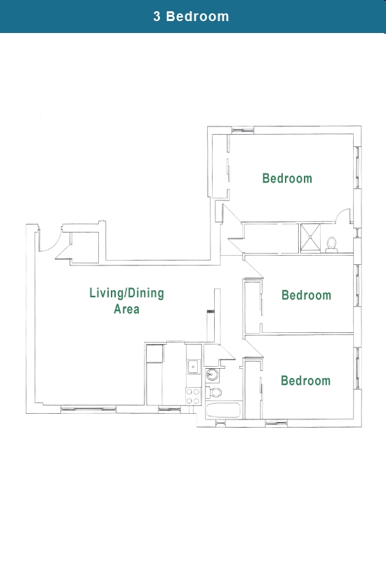 3BR/1.5BA - The Cambridge Apartments