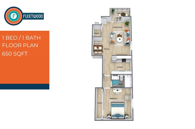 Floorplan - Modern Studio, 1 & 2 Bedroom Apartments in La Mesa Near Lake Murray