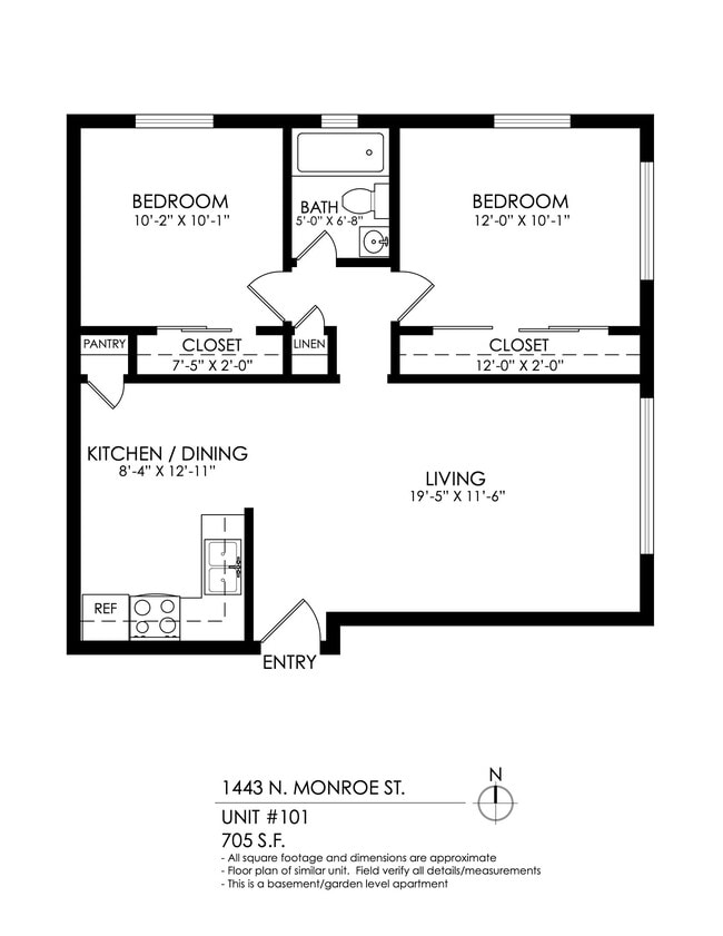 Floorplan - 1443 Monroe