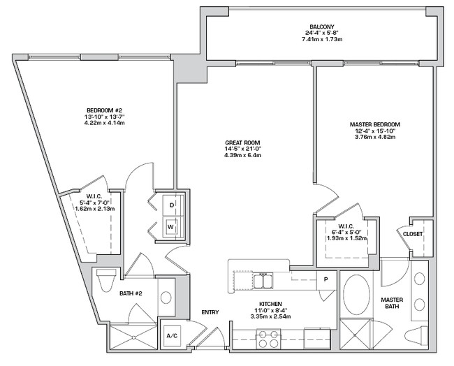 2BR/2BA - City Place South Tower