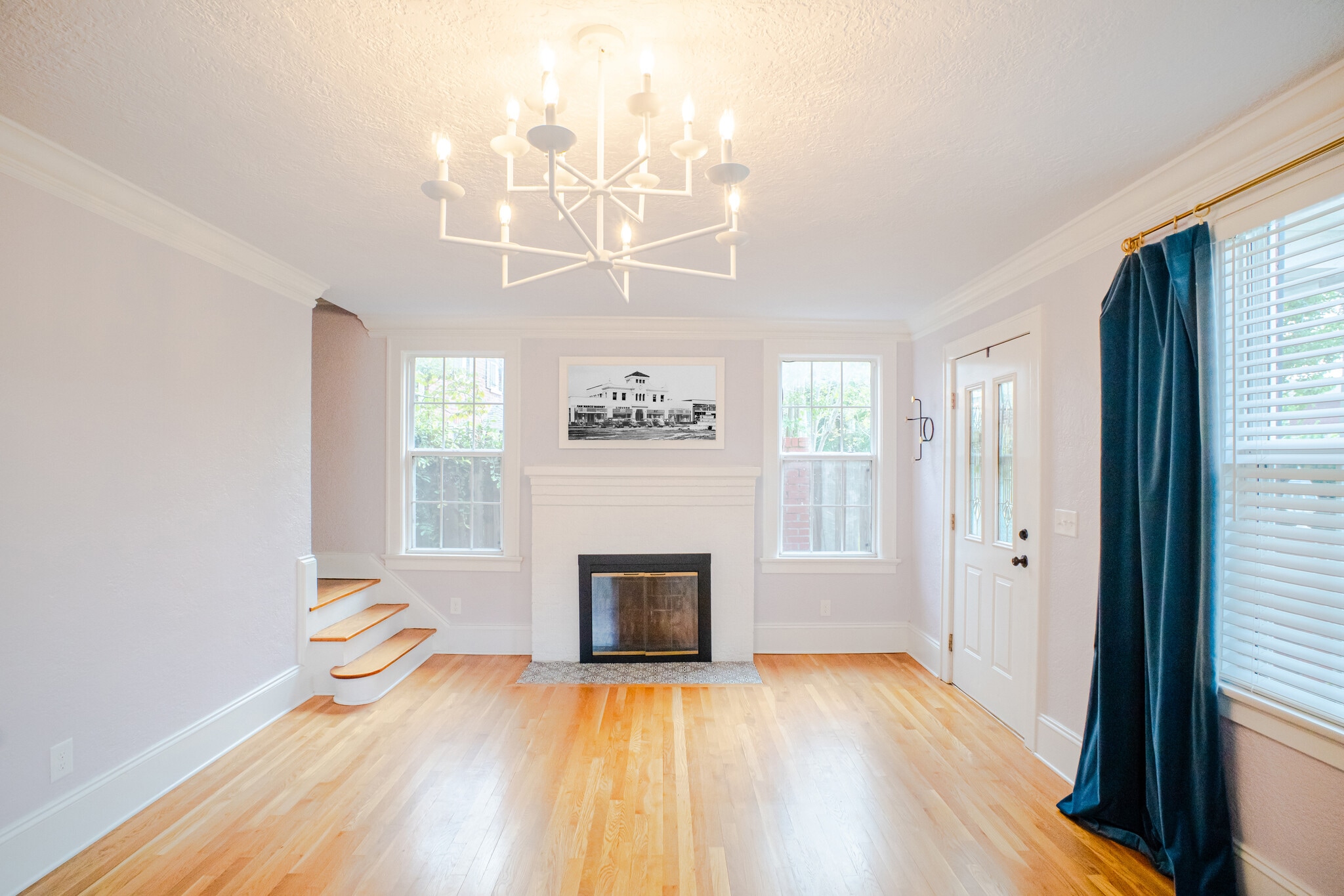 Living room with fireplace - 1215 Landon Ave