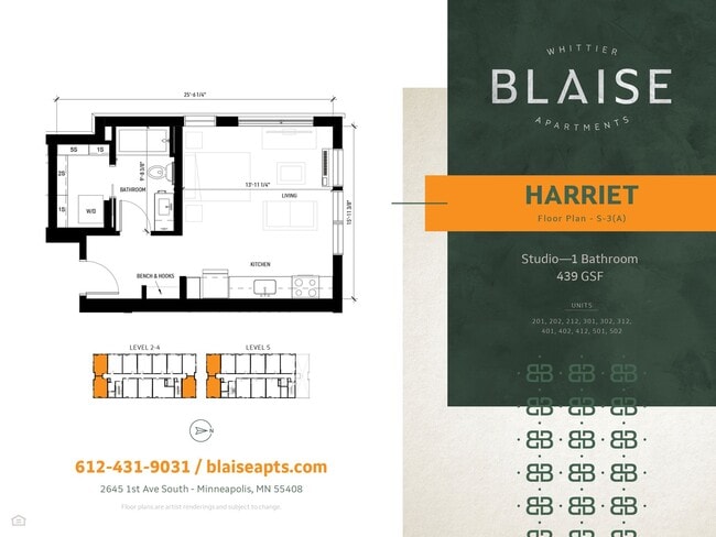 Floorplan - Blaise Apartments