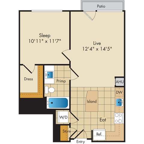 Floorplan - Flats 130 at Constitution Square