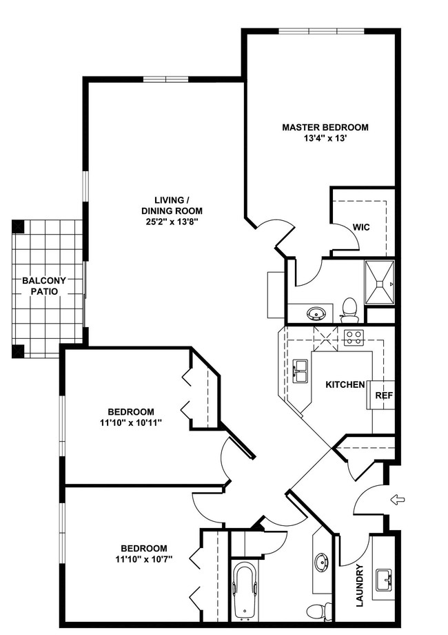 Floorplan - Highlands South Apartments