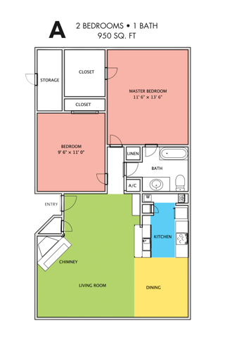 Ashford Pecan Grove_2Bedrooms 1 Bath - Ashford Pecan Grove