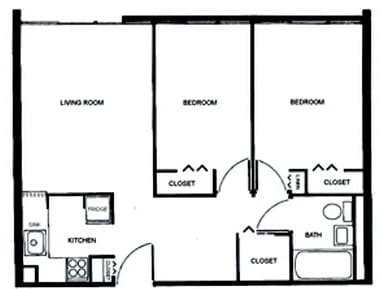 2BR/1BA - Mandela Homes