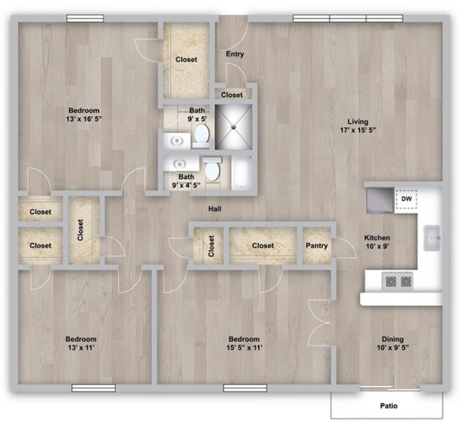Floorplan - Forest View Apartment Homes