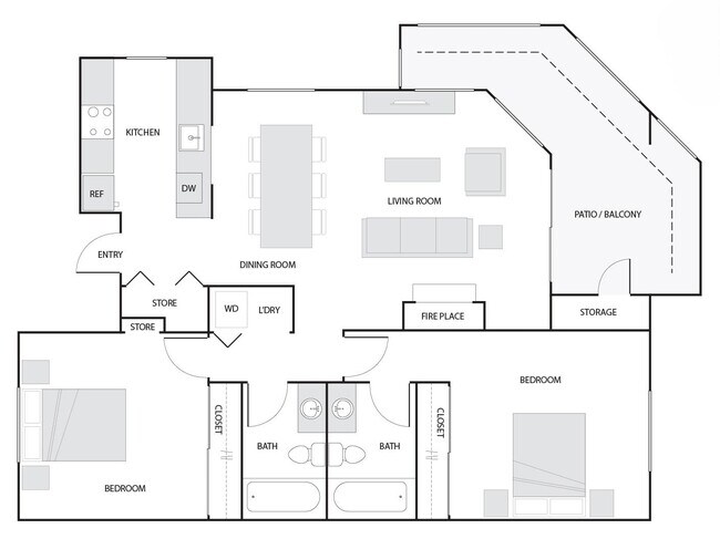 Floorplan - Indian Creek Apartments