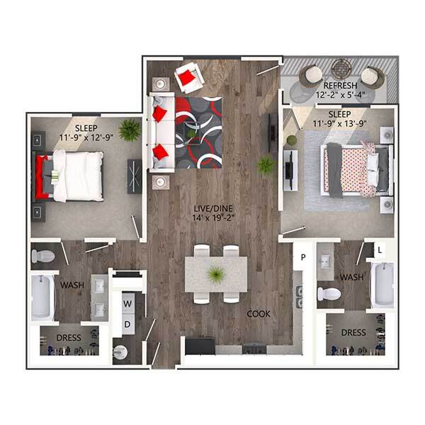 Floorplan - Reatta Ranch Apartments