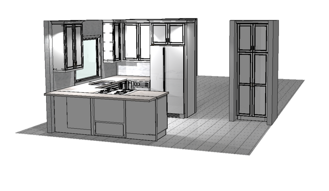 Sketch of Kitchen with pantry - 33773 Street of the Violet Lantern